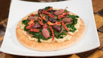 Mediterranean Hummus Mini Pizzas by The Micheff Sisters