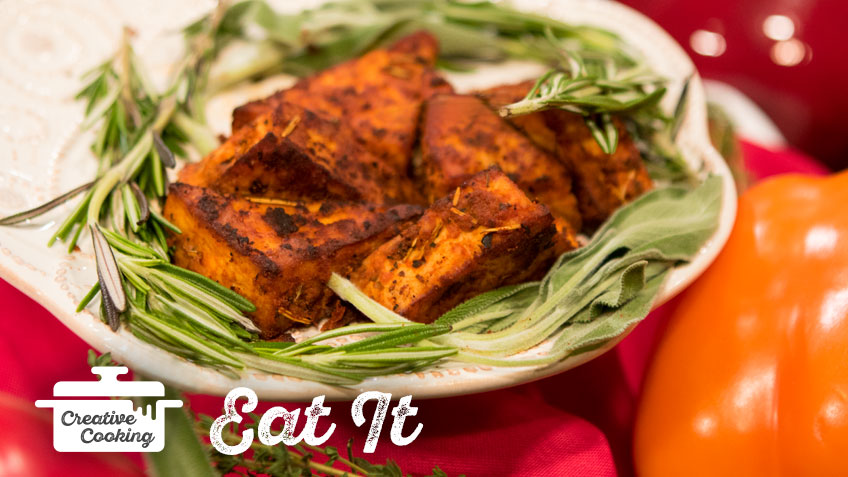 Crispy Baked Herb Crusted Tofu by The Holmes Sisters