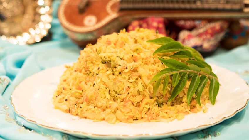 Sauteed Cabbage and Carrots with Coconut by Padmaja Medidi
